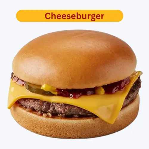 Cheeseburger McDonalds burger menu