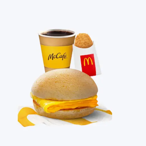 Mcdo breakfast menu Chessy Eggdesal with Hash Brown Solo