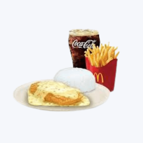 Crispy chicken Ala King with fries of ala king meal