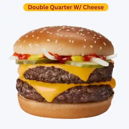 Double Quarter W/ Cheese Mcdo menu