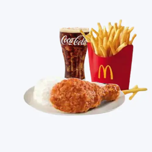 1-pc sweets BBQ Glazed with Drink and fries
