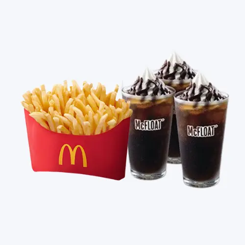 BFF fries N Mcfloat coke