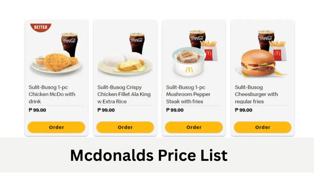 McDonalds Party Package 2025 Philippines